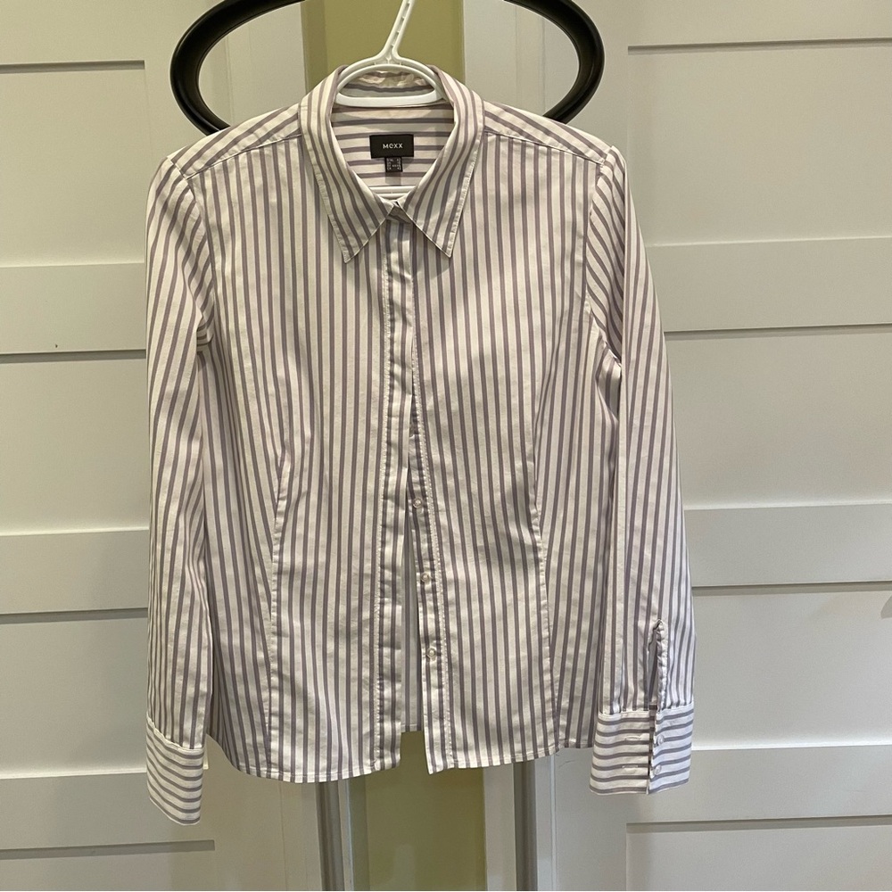 Ladies Dress Shirt with Vertical Stripes by MEXX